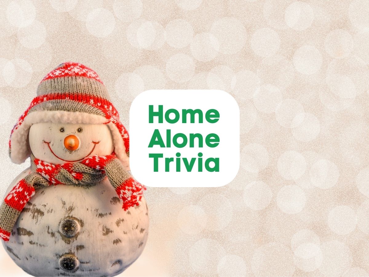 Christmas snowman representing home alone trivia