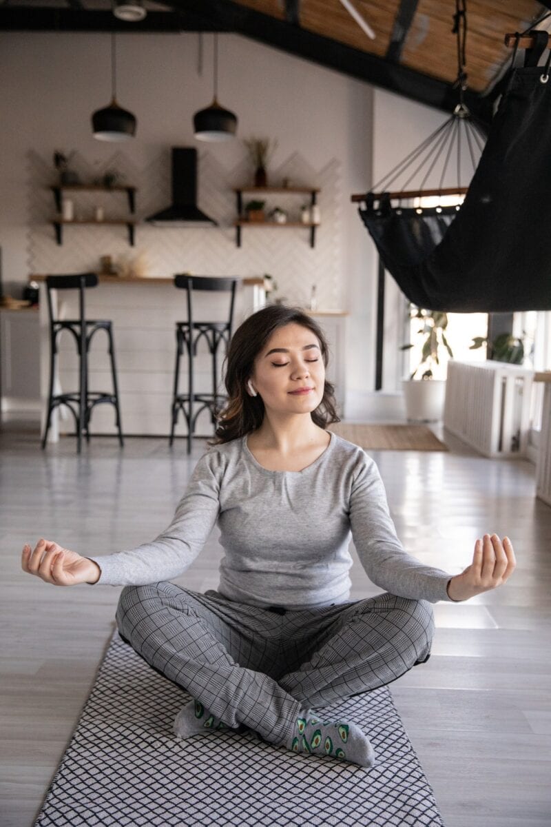 Girl meditating