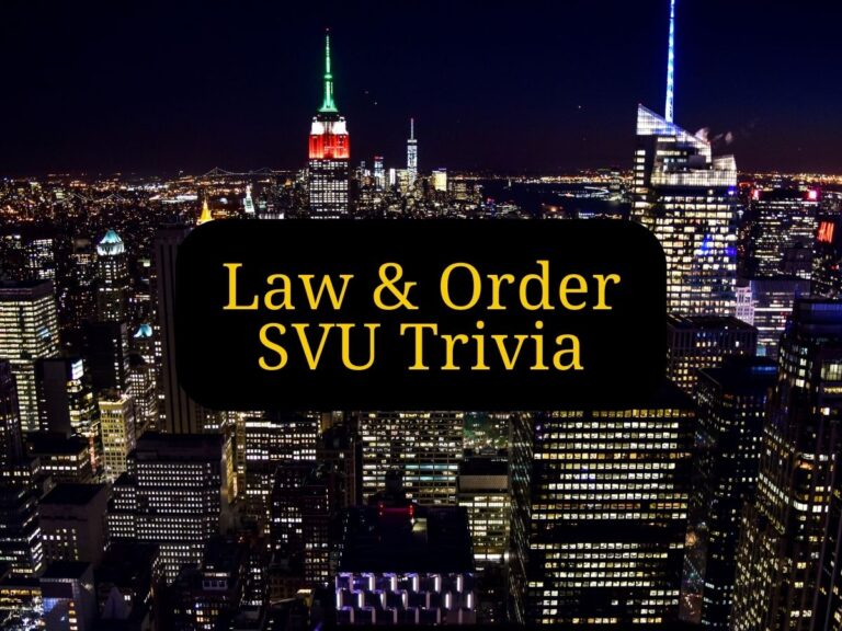 Law and order svu trivia questions